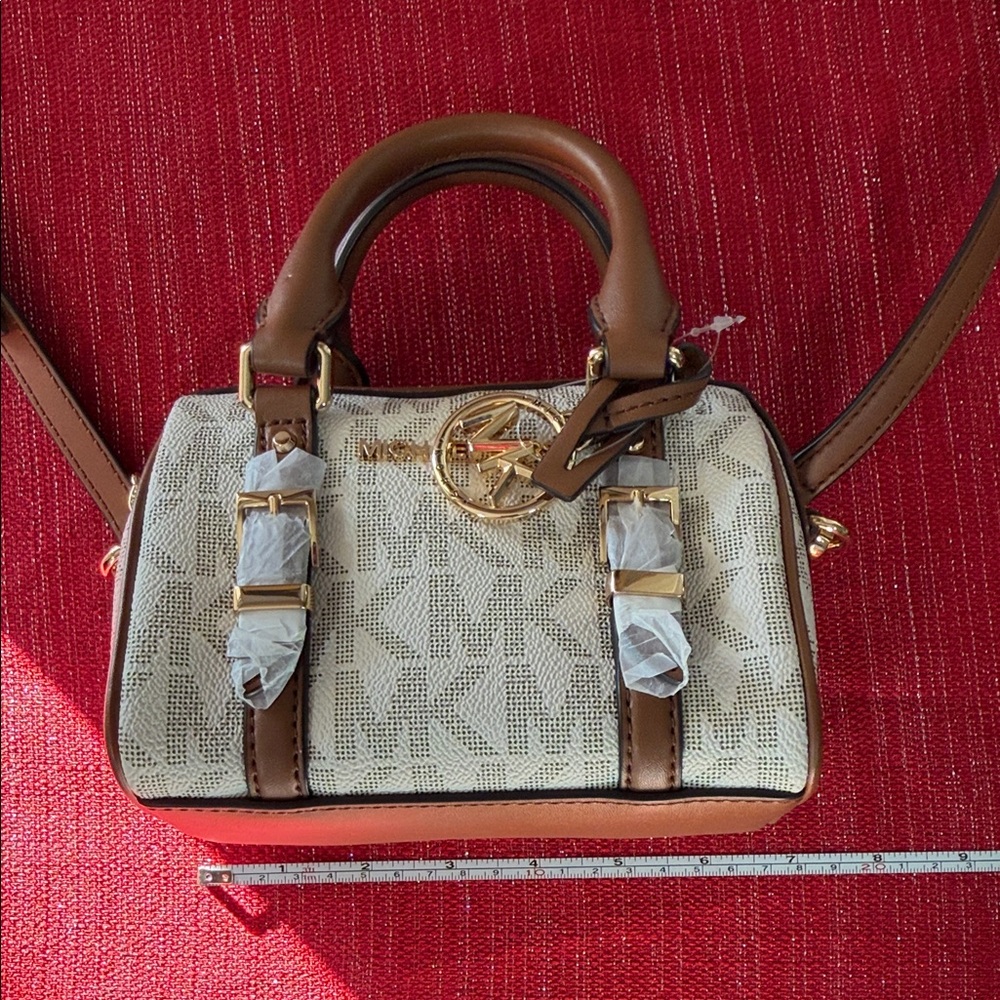 Michael Kors Tan and Cream Satchel